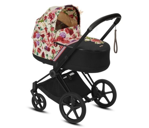 Cybex Priam Spring Blossom Light + Matt black frame Kulbu Rati