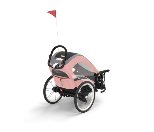 Cybex Zeno Bike Light Pink Спортивная Коляска для бега Лыж - Велосипедный прицеп 4in1