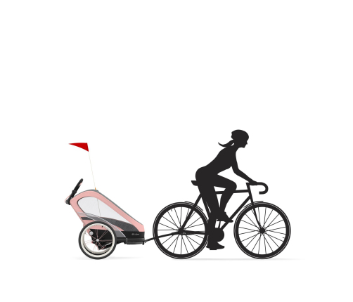 Cybex Zeno Black With Pink Details Рама для коляски для бега