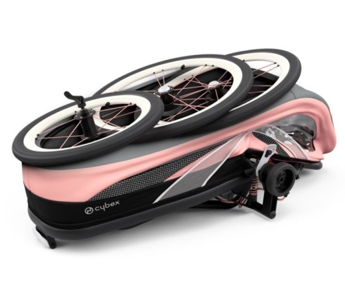 Cybex Zeno Silver Pink Pastaigu bloks