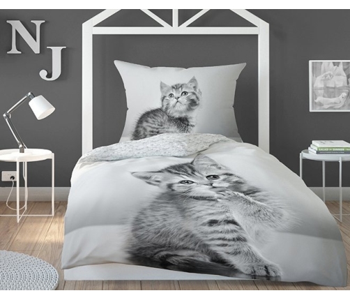 Detexpol Sweet Kitty gultas veļas komplekts no 2 daļām 160x200