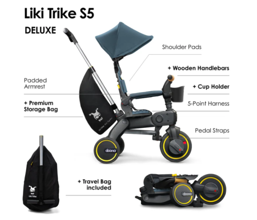 DOONA Liki Trike S5 Ocean Blue Детский трехколесный велосипед