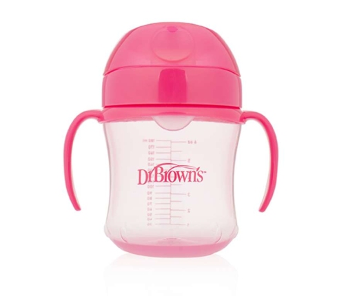 Dr.Browns Soft Spout Pink Детский поильник с мягким носиком,180мл