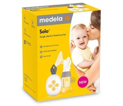 Электрический молокоотсос Medela Solo Single + крем для сосков Purelan Lanolin