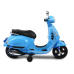 Детский скутер с аккумулятором Vespa 801 Blue