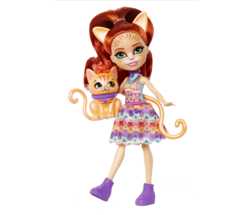 Enchantimals Tarla Orange Cat & Cuddler Lelle HHB91