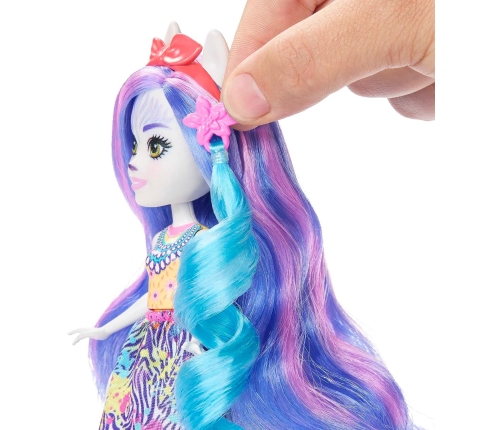 Mattel Enchantimals Glam Party Zemirah Zebra Grainy HNV28 + 5 Accessories HNV28 Кукла с животными