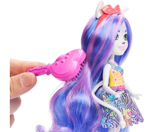 Mattel Enchantimals Glam Party Zemirah Zebra Grainy HNV28 + 5 Accessories HNV28 Кукла с животными