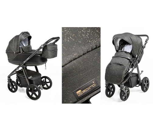 Espiro Next LIMITED 403 Gold shadow Bērnu Ratiņi 2in1