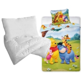 Faro Winnie the Pooh Bērnu gultas veļa komplekts no 2 daļām 100x135 + sega un spilvens