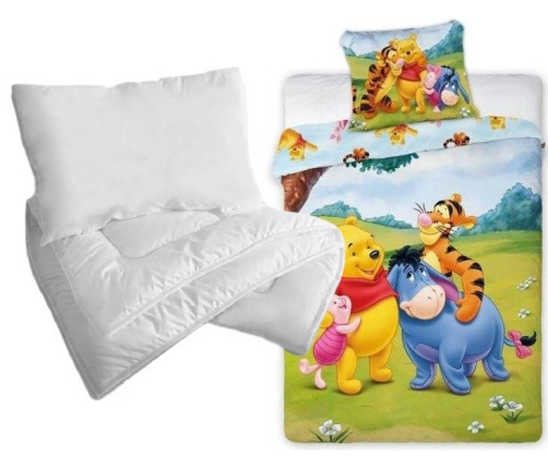 Faro Winnie the Pooh Bērnu gultas veļa komplekts no 2 daļām 100x135 + sega un spilvens