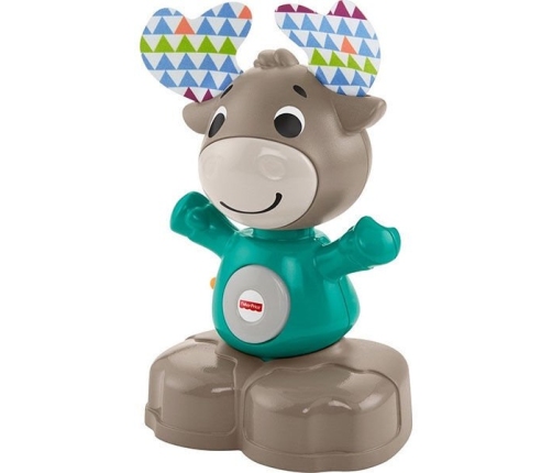 Fisher Price Bobble head Moose GJB21 Interaktīva rotaļlieta Alnis (krievu val.)