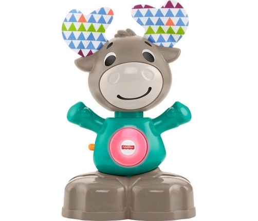 Fisher Price Bobble head Moose GJB21 Interaktīva rotaļlieta Alnis (krievu val.)