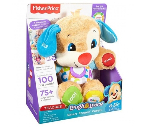 Fisher Price Laugh & Learn Smart Stages Puppy FPN77 Gudrais kucēns (kriev.val.)