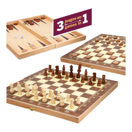 Настольная игра 3в1 Шахматы Шашки Нарды CB45593