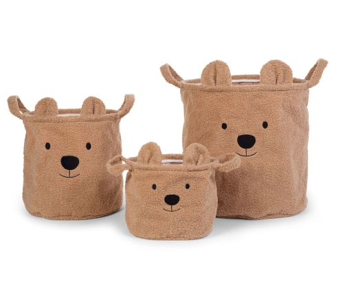 Корзина для хранения 3 шт. Childhome Teddy Beige