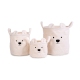 Корзина для хранения 3 шт. Childhome Teddy Off white