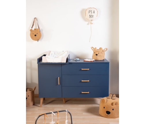 Grozs mantu uzglabāšanai 30x30x30 Childhome Teddy Beige