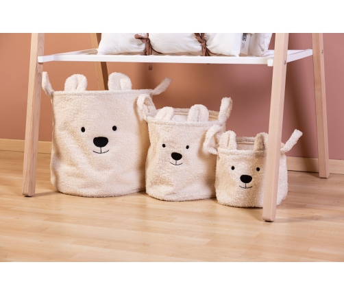 Grozs mantu uzglabāšanai 40x40x40 Childhome Teddy Off white