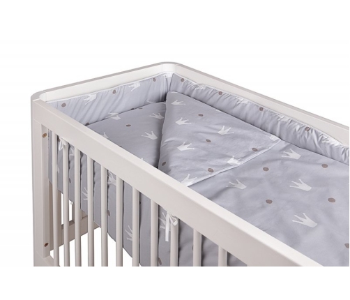 Постельное белье для колыбели пододеяльник+наволочка TROLL Royal Grey Bedding set for crib 2