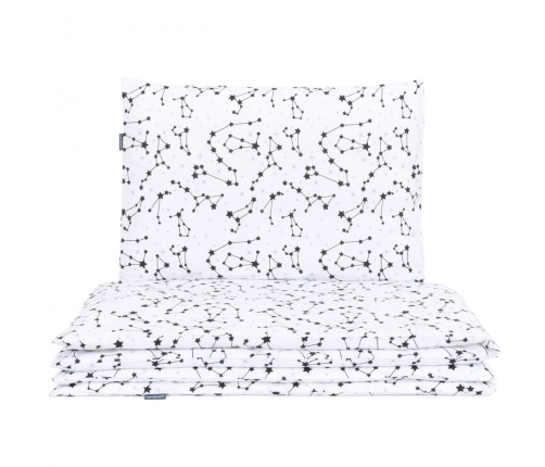 Детское постельное белье из 2 частей MamoTato Constellation, white 100x135