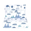Детское постельное белье из 2 частей MamoTato Premium Blue cars 100x135