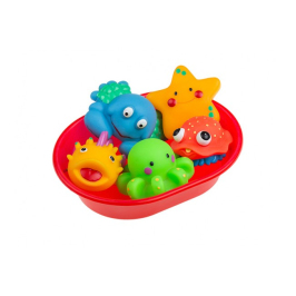 Gumijas rotaļlietas vannai Jūras dzīvnieciņi vanniņā TULLO-125