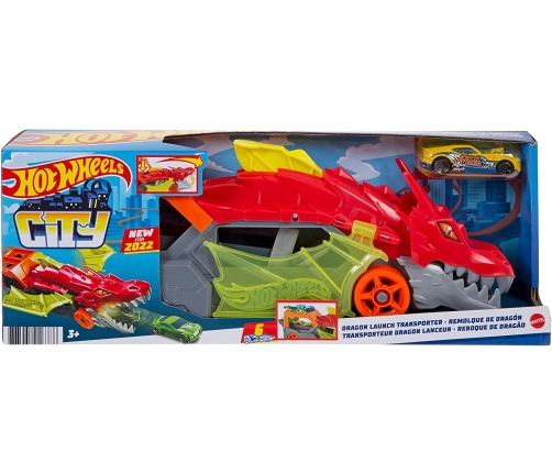 Hot Wheels Launcher Dragon Transporter GTK42