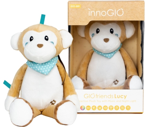 INNOGIO GIOfriends Lucy 2in1 Ночник Игрушка для сна с розовым шумом