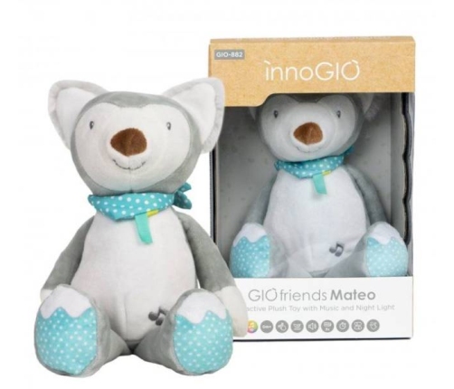 INNOGIO GIOfriends Mateo 2in1 Ночник Игрушка для сна с розовым шумом