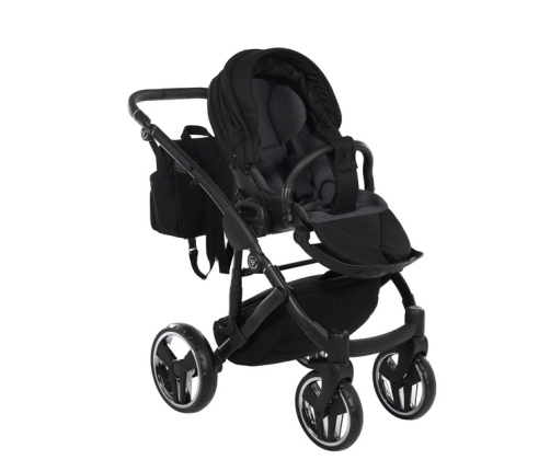 Junama Basic 01 Black Bērnu Ratiņi 3in1