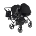 Junama Basic Duo 01 Black Dvīņu Ratiņi 2in1