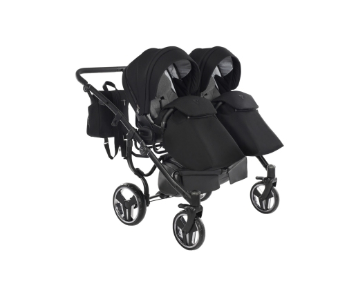 Junama Basic Duo 01 Black Dvīņu Ratiņi 2in1