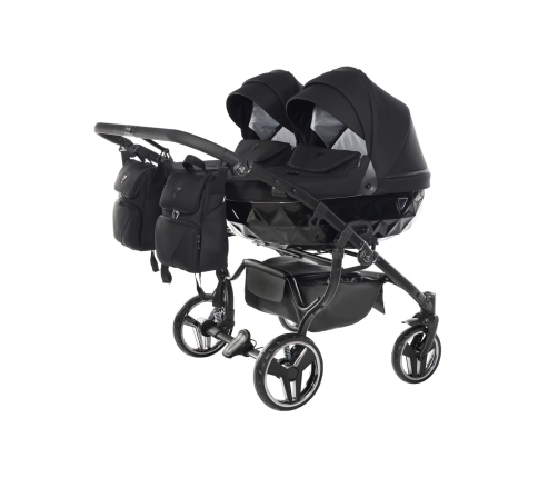 Junama Basic Duo 01 Black Коляска для двойняшек 2in1