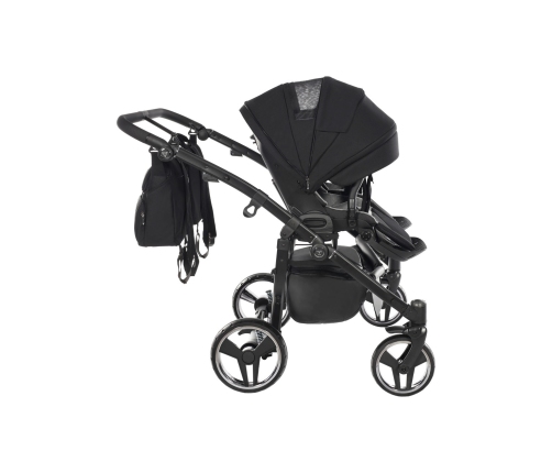 Junama Basic Duo 01 Black Dvīņu Ratiņi 2in1