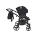 Junama Basic Duo 01 Black Dvīņu Ratiņi 2in1