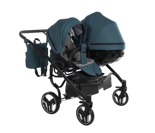 Junama Basic Duo 02 Teal Dvīņu Ratiņi 2in1