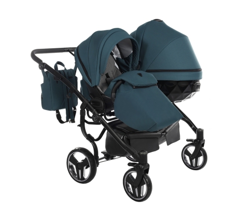 Junama Basic Duo 02 Teal Dvīņu Ratiņi 2in1