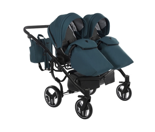 Junama Basic Duo 02 Teal Dvīņu Ratiņi 2in1