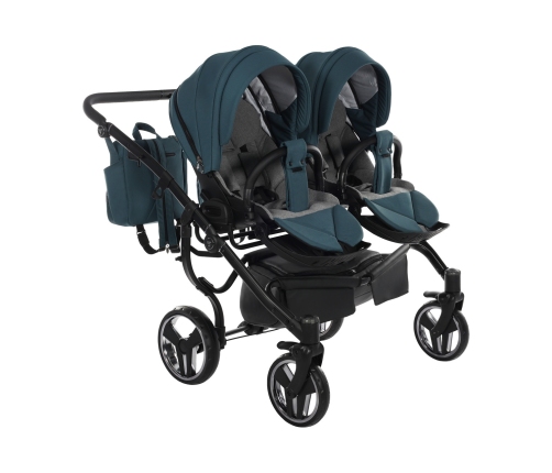 Junama Basic Duo 02 Teal Коляска для двойняшек 2in1