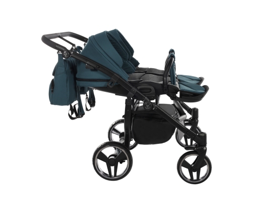 Junama Basic Duo 02 Teal Dvīņu Ratiņi 2in1