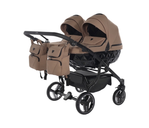 Junama Basic Duo 04 Sand Dvīņu Ratiņi 3in1