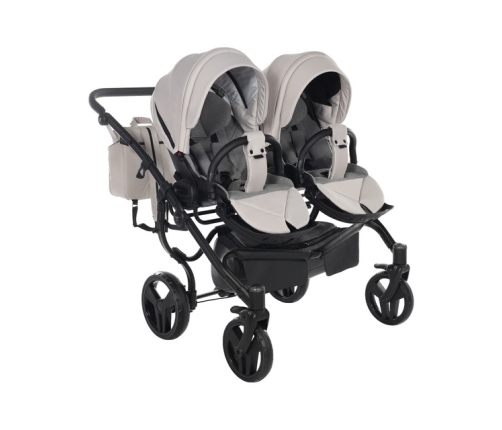 Junama Basic Duo 05 Clay Grey Dvīņu Ratiņi 2in1