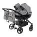 Junama Basic Duo 06 Grey Mist Коляска для двойняшек 2in1