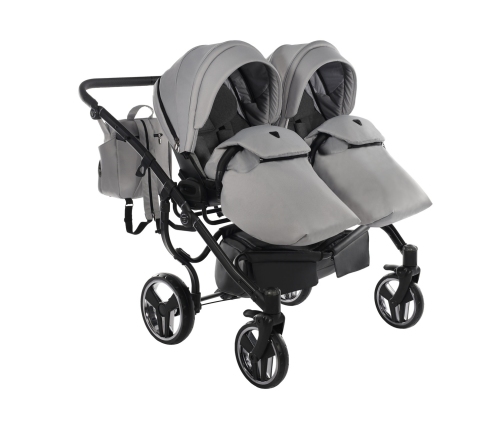 Junama Basic Duo 06 Grey Mist Коляска для двойняшек 2in1