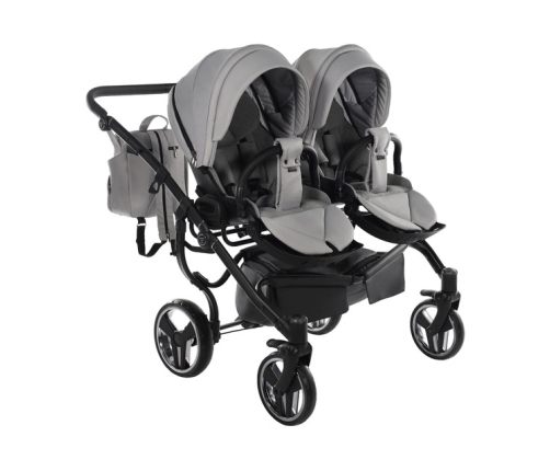 Junama Basic Duo 06 Grey Mist Коляска для двойняшек 2in1