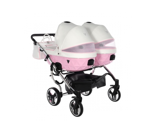 Junama Candy Duo 01 Pink Коляска для двойняшек 2in1