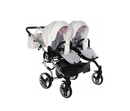 Junama Candy Duo 01 Pink Коляска для двойняшек 2in1