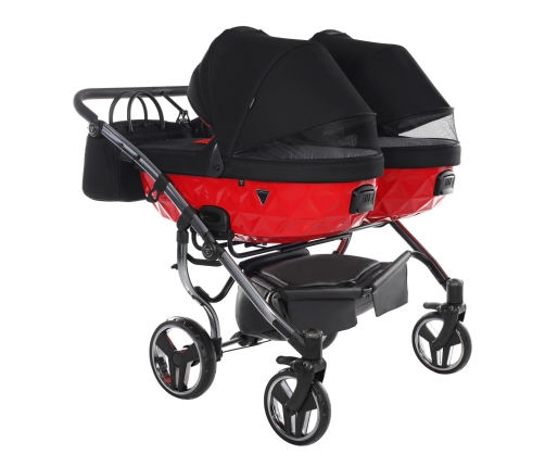 Junama Diamond S-Line Duo 01 Red Dvīņu Ratiņi 2in1