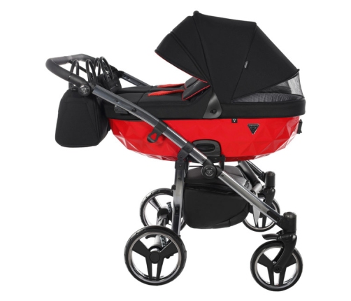 Junama Diamond S-Line Duo 01 Red Dvīņu Ratiņi 3in1